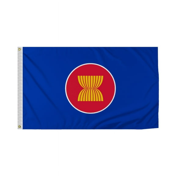 Promopatriot Asean Country Flag 3x5 Ft Outdoor Nylon Double Stitched Edges Canvas Header Brass Grommets 3'x5' Asean