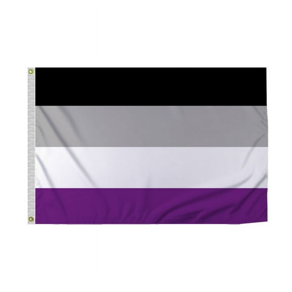 Promopatriot Asexual Pride Flag 3x5 Ft Printed 200D Nylon Brass Grommets Stitched Edges Fade Proof Sharp Colors - Pride Lgbtq Flag 3x5 Fts