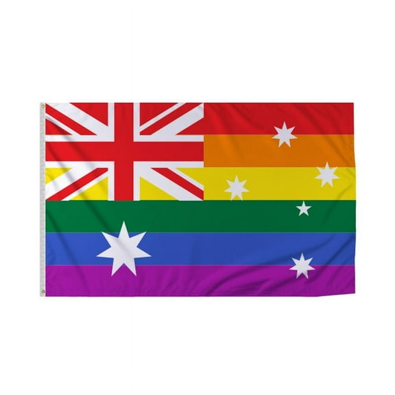 Promopatriot Australia Pride Flag 3x5 Ft Printed 200D Nylon Brass Grommets Stitched Edges Fade Proof Sharp Colors - Pride Lgbtq Flag 3x5 Fts