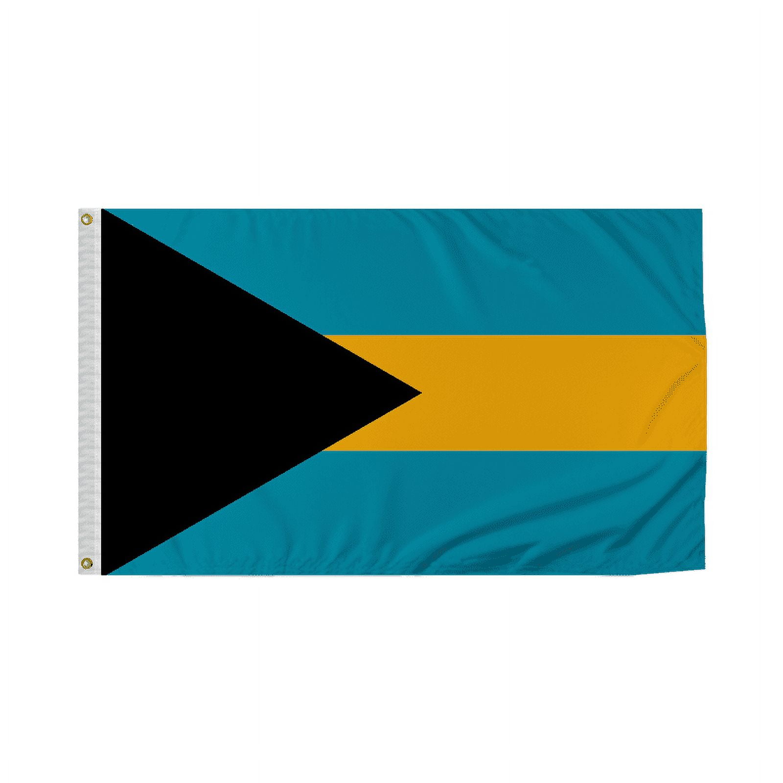 Promopatriot Bahamas Country Flag 3x5 Ft Outdoor Nylon Double Stitched Edges Canvas Header Brass Grommets 3'x5' Bahamas