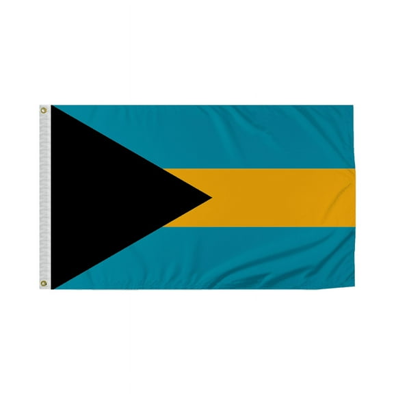 Promopatriot Bahamas National Flag 3x5 ft Polyester Double Stitched Edges Polyester Header Metal Grommets Fade Resistant & Vivid Colors Indoor