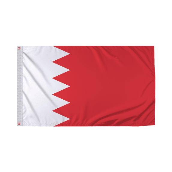 Promopatriot Bahrain National Flag 3x5 ft Polyester Double Stitched Edges Polyester Header Metal Grommets Fade Resistant & Vivid Colors Indoor