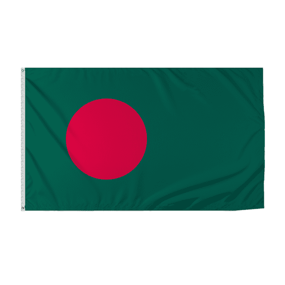 Promopatriot Bangladesh Country Flag 8x12 ft - 200D Nylon - Rope Thimble & 1 Brass Grommet - Fade Proof Outdoor Long Lasting All Weather Flag