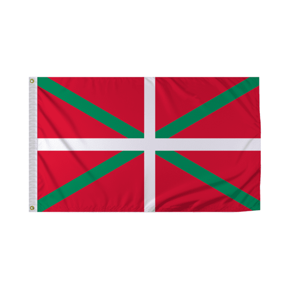 Promopatriot Basque Lands Country Flag 4x6 Ft Outdoor Nylon Double Stitched Edges Canvas Header Brass Grommets Fade Resistant & Vivid Colors