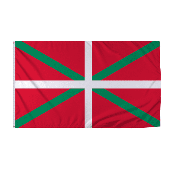 Promopatriot Basque Lands Country Flag 8x12 ft - 200D Nylon - Rope Thimble & 1 Brass Grommet - Fade Proof Outdoor Long Lasting All Weather Flag