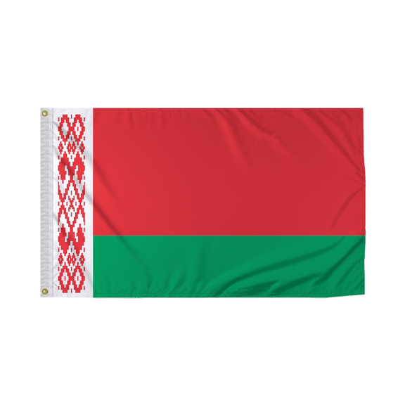 Promopatriot Belarus National Flag 3x5 ft Polyester Double Stitched Edges Polyester Header Metal Grommets Fade Resistant & Vivid Colors Indoor