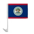 thumbnail image 1 of Promopatriot Belize Car National Flag 12x16 inch Economy Polyester Fabric Double Stitched 17" Plastic Flexible Pole, 1 of 1
