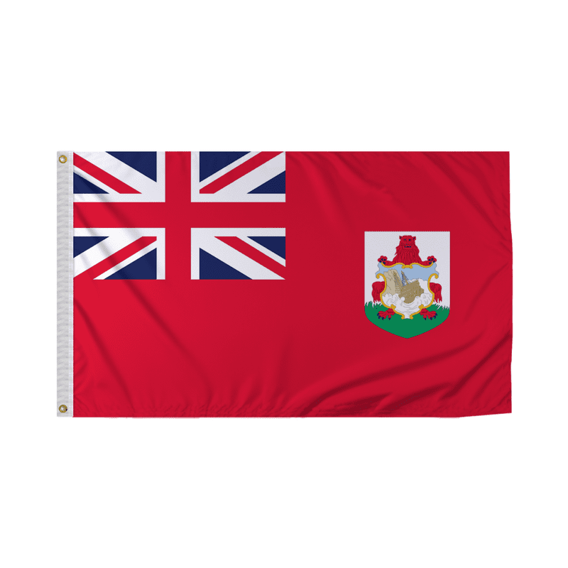 Promopatriot Bermuda Country Flag 3x5 Ft Outdoor Nylon Double Stitched Edges Canvas Header Brass Grommets 3'x5' Bermuda
