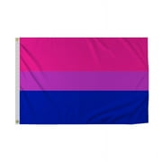 Promopatriot Bisexual Pride Flag 3x5 Ft Printed 200D Nylon Brass Grommets Stitched Edges Fade Proof Sharp Colors - Pride Lgbtq Flag 3x5 Fts
