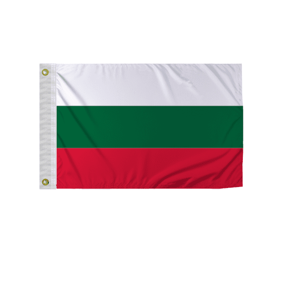 Promopatriot Bulgaria 12x18 inch Boat Flag 200D Nylon Double Stitched Canvas Header Brass Grommets Fade Resistant & Vivid Color