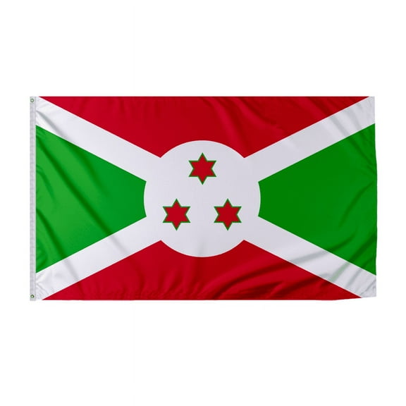 Promopatriot Burundi Country Flag 6x10 Ft Outdoor Nylon Double Stitched Edges Canvas Header Brass Grommets Fade Resistant & Vivid Colors