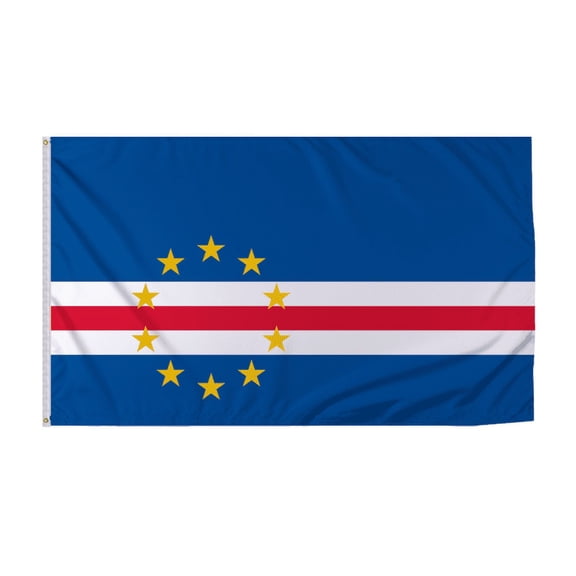 Promopatriot Cape Verde Country Flag 6x10 Ft Outdoor Nylon Double Stitched Edges Canvas Header Brass Grommets Fade Resistant & Vivid Colors