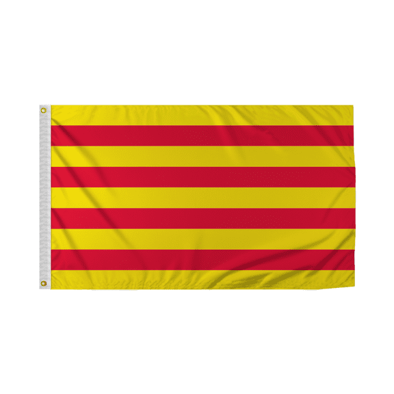 Promopatriot Catalonia Country Flag 3x5 Ft Outdoor Nylon Double Stitched Edges Canvas Header Brass Grommets 3'x5' Catalonia