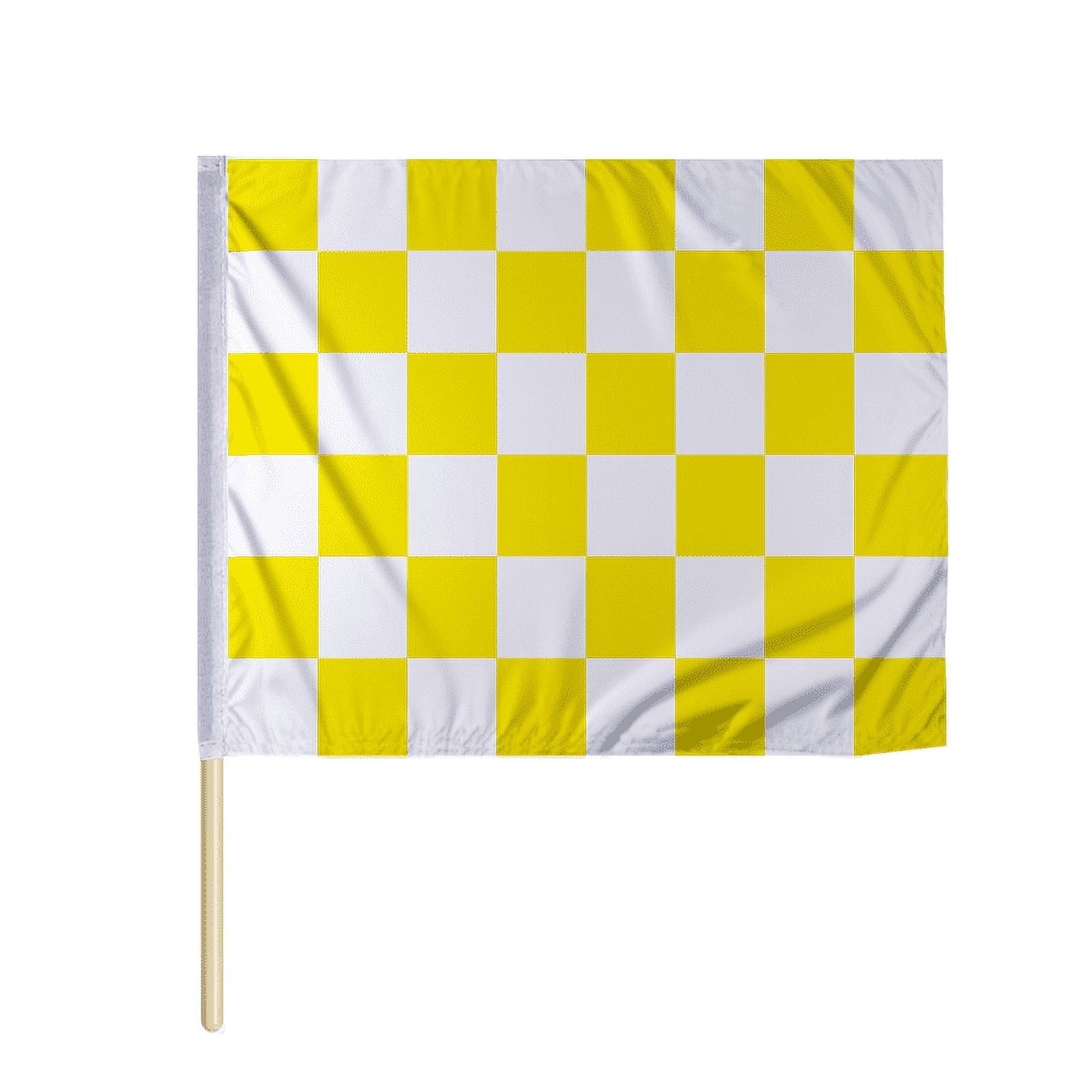 Yelloww Racing Flag PromoPatriot Yellow White Checkered Racing Flag 24x30 inch Nylon ...