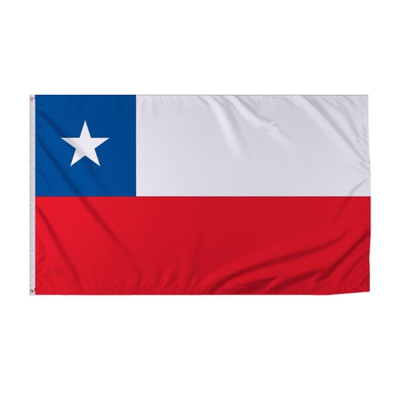 Promopatriot Chile Country Flag 8x12 ft - 200D Nylon - Rope Thimble & 1 Brass Grommet - Fade Proof Outdoor Long Lasting All Weather Flag