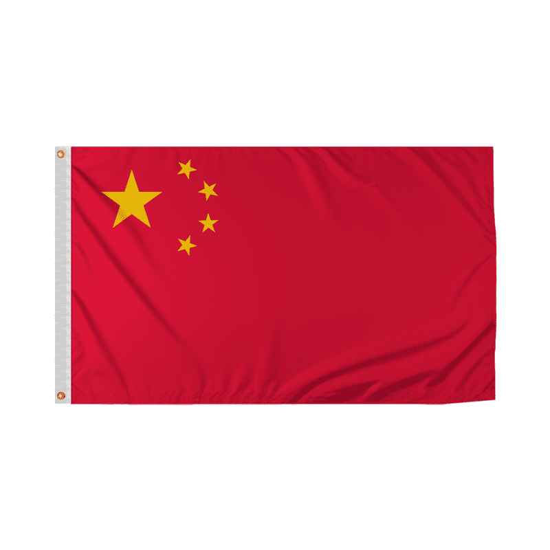 Promopatriot China Country Flag 3x5 Ft Outdoor Nylon Double Stitched Edges Canvas Header Brass Grommets 3'x5' China