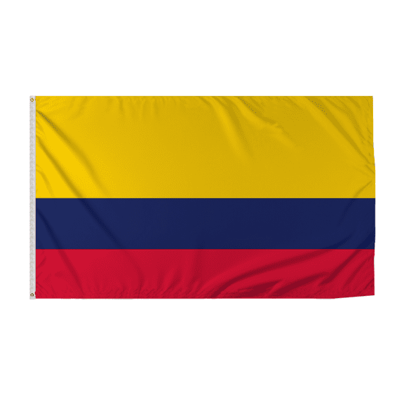 Promopatriot Colombia Country Flag 6x10 Ft Outdoor Nylon Double Stitched Edges Canvas Header Brass Grommets Fade Resistant & Vivid Colors