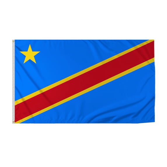 Promopatriot Congo Democratic Republic Country Flag 6x10 Ft Outdoor Nylon Double Stitched Edges Canvas Header Brass Grommets Fade Resistant & Vivid Colors