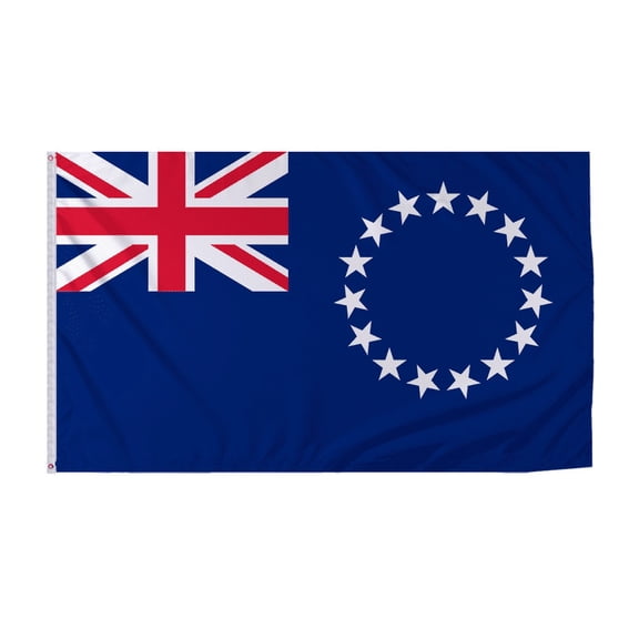 Promopatriot Cook Islands Country Flag 6x10 Ft Outdoor Nylon Double Stitched Edges Canvas Header Brass Grommets Fade Resistant & Vivid Colors