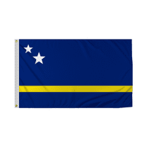 Promopatriot Curacao Country Flag 3x5 Ft Outdoor Nylon Double Stitched Edges Canvas Header Brass Grommets 3'x5' Curacao