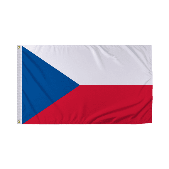 Promopatriot Czech Republic National Flag 3x5 ft Polyester Double Stitched Edges Polyester Header Metal Grommets Fade Resistant & Vivid Colors Indoor