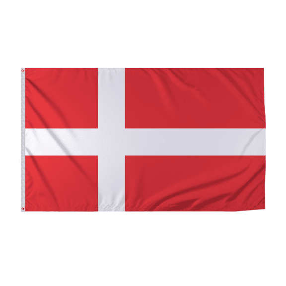 Promopatriot Denmark Country Flag 6x10 Ft Outdoor Nylon Double Stitched Edges Canvas Header Brass Grommets Fade Resistant & Vivid Colors
