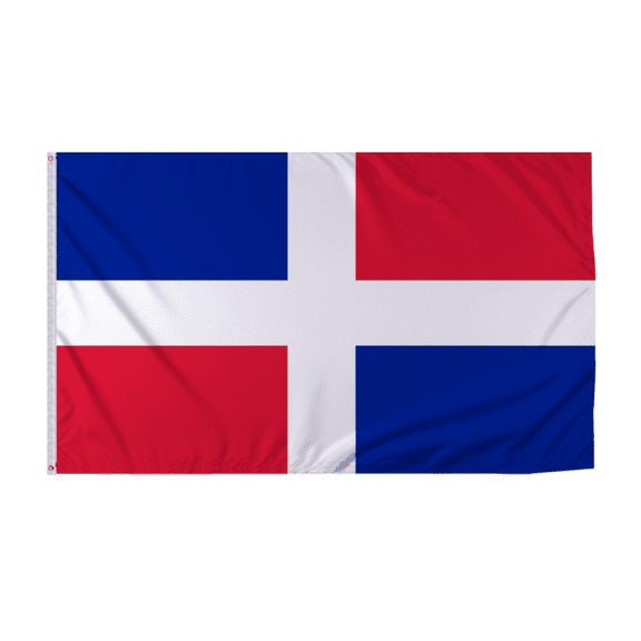 Promopatriot Dominican Republic Country Flag 6x10 Ft Outdoor Nylon Double Stitched Edges Canvas Header Brass Grommets Fade Resistant & Vivid Colors