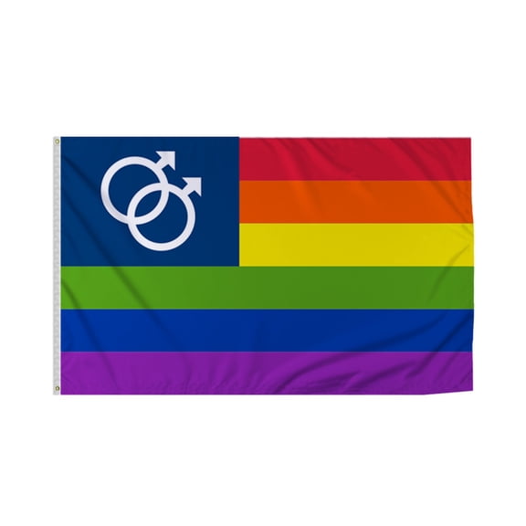 Promopatriot Double USA Mars Pride Flag 3x5 Ft Printed 200D Nylon Brass Grommets Stitched Edges Fade Proof Sharp Colors - Pride Lgbtq Flag 3x5 Fts