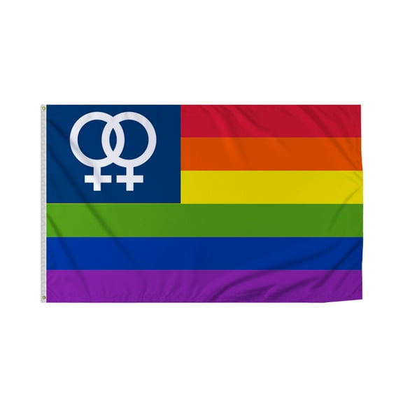 Promopatriot Double USA Venus Pride Flag 3x5 Ft Printed 200D Nylon Brass Grommets Stitched Edges Fade Proof Sharp Colors - Pride Lgbtq Flag 3x5 Fts