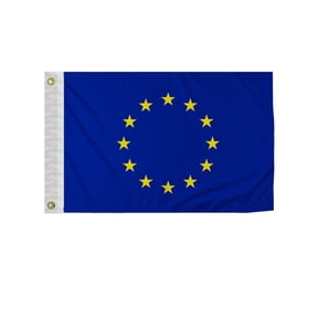 Promopatriot EU 12x18 inch Boat Flag 200D Nylon Double Stitched Canvas Header Brass Grommets Fade Resistant & Vivid Color