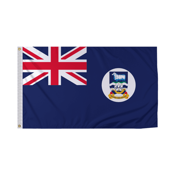 Promopatriot Falkland Islands Country Flag 3x5 Ft Outdoor Nylon Double Stitched Edges Canvas Header Brass Grommets 3'x5' Falkland Islands