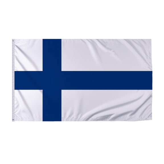 Promopatriot Finland Country Flag 8x12 ft - 200D Nylon - Rope Thimble & 1 Brass Grommet - Fade Proof Outdoor Long Lasting All Weather Flag
