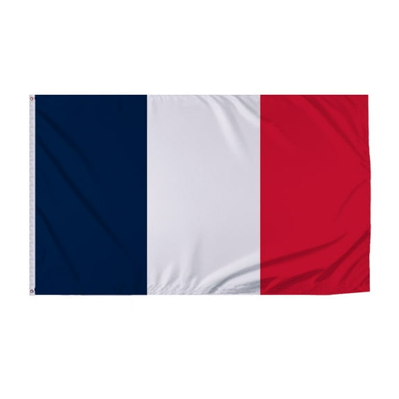 Promopatriot France Country Flag 8x12 ft -200D Nylon - Rope Thimble & 1 Brass Grommet - Fade Proof Outdoor Long Lasting All Weather Flag
