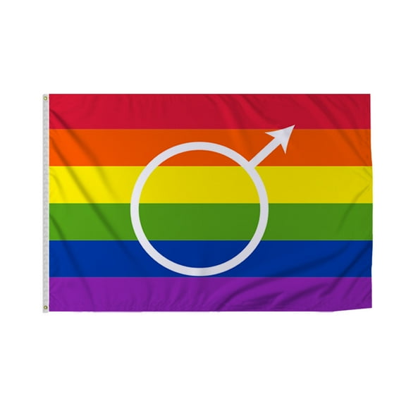 Promopatriot Gay Pride Flag 5x8 Ft Printed 200D Nylon Brass Grommets Stitched Edges Fade Proof Sharp Colors Indoor/Outdoor Pride flag
