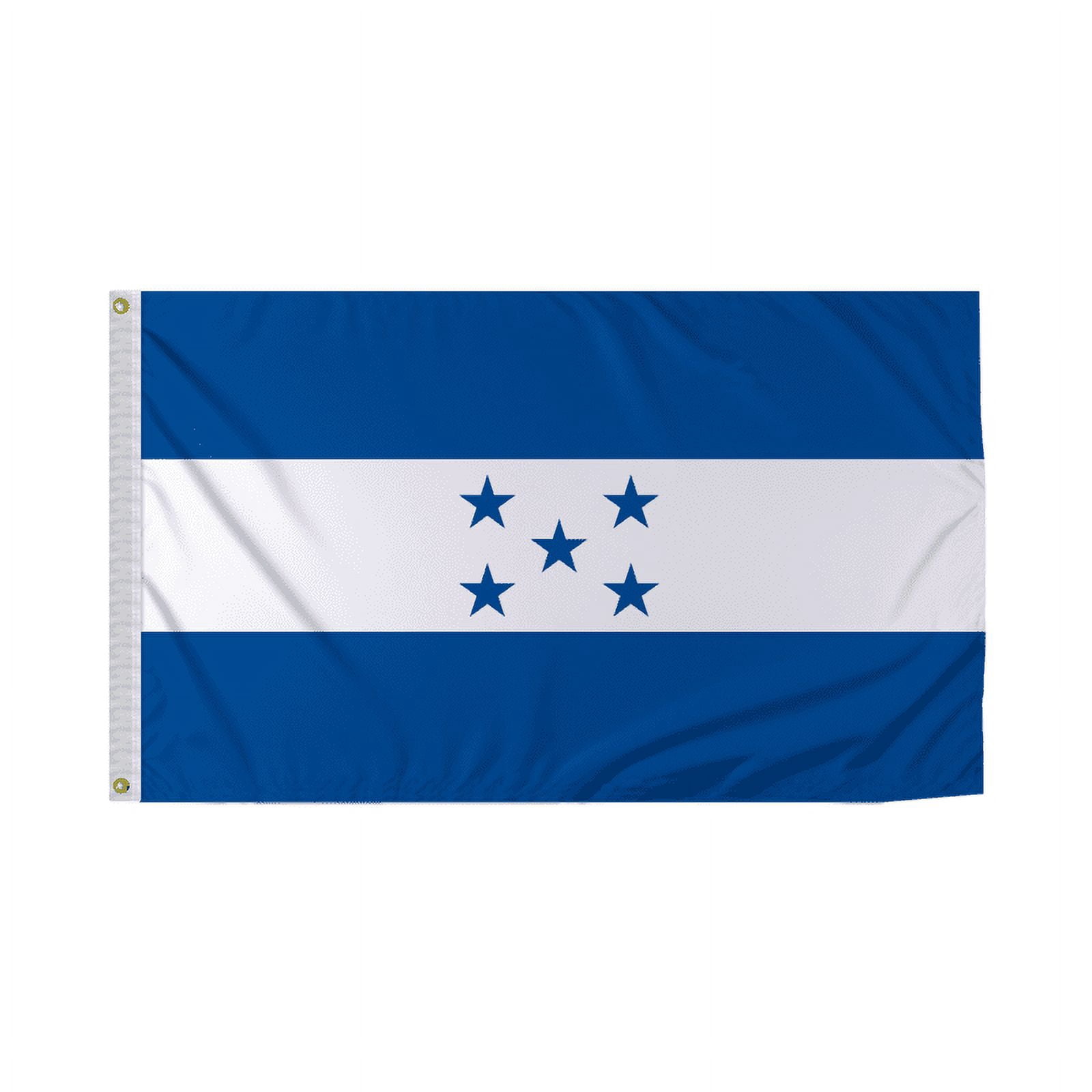 Promopatriot Honduras Country Flag 4x6 Ft Outdoor Nylon Double Stitched Edges Canvas Header Brass Grommets Fade Resistant & Vivid Colors