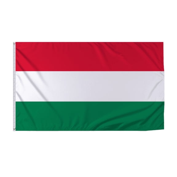 Promopatriot Hungary Country Flag 8x12 ft - 200D Nylon - Rope Thimble & 1 Brass Grommet - Fade Proof Outdoor Long Lasting All Weather Flag