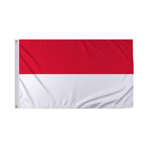 Promopatriot Indonesia National Flag 3x5 ft Polyester Double Stitched Edges Polyester Header Metal Grommets Fade Resistant & Vivid Colors Indoor
