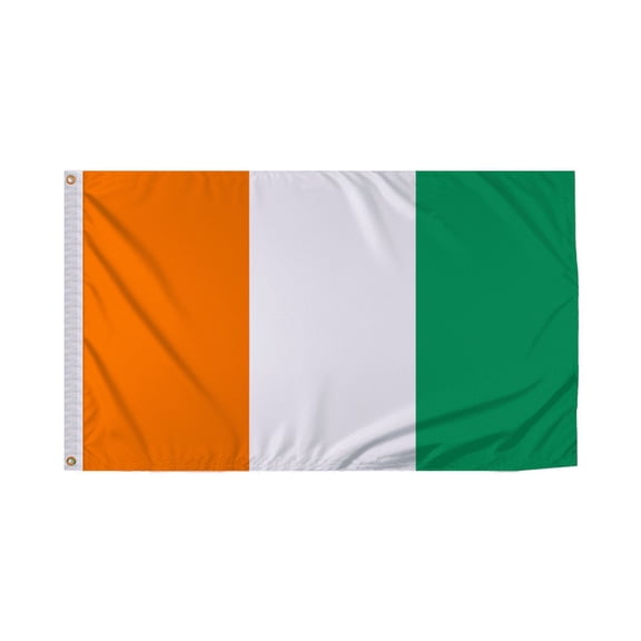 Promopatriot Ivory Coast Country Flag 4x6 Ft Outdoor Nylon Double Stitched Edges Canvas Header Brass Grommets Fade Resistant & Vivid Colors