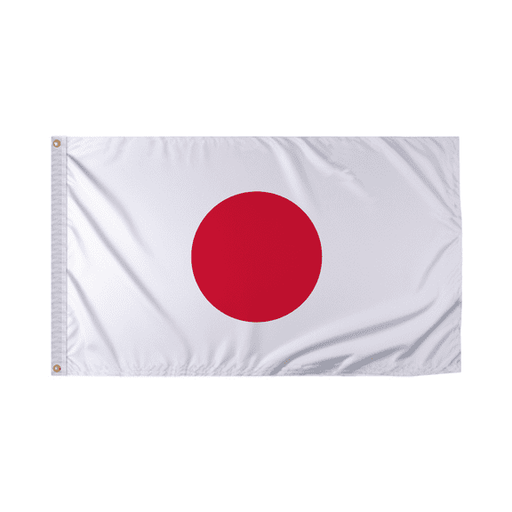 Promopatriot Japan National Flag 3x5 ft Polyester Double Stitched Edges Polyester Header Metal Grommets Fade Resistant & Vivid Colors Indoor