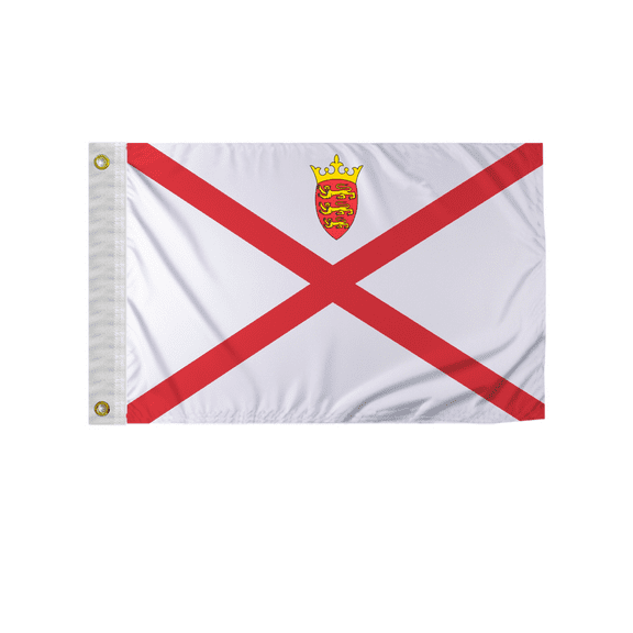 Promopatriot Jersey 12x18 inch Boat Flag 200D Nylon Double Stitched Canvas Header Brass Grommets Fade Resistant & Vivid Color