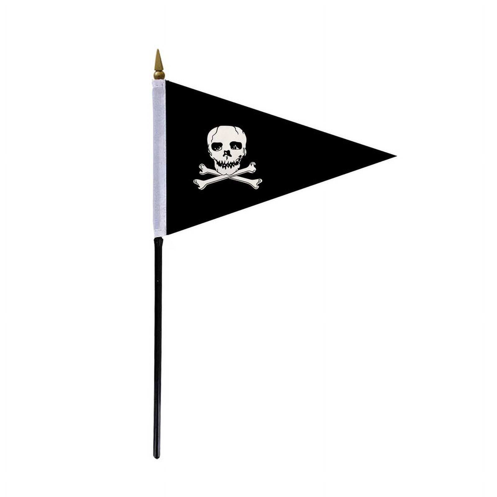 4ft X 6ft The Crimson Pirate Jolly Roger Flag - Premium 100% Polyester, Fade Resistant