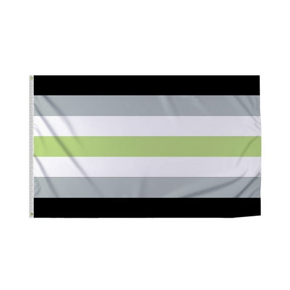 Promopatriot Large Agender Pride Flag 6x10 Ft Printed 200D Nylon Brass Grommets Stitched Edges - Pride Banner for Indoor/Outdoor