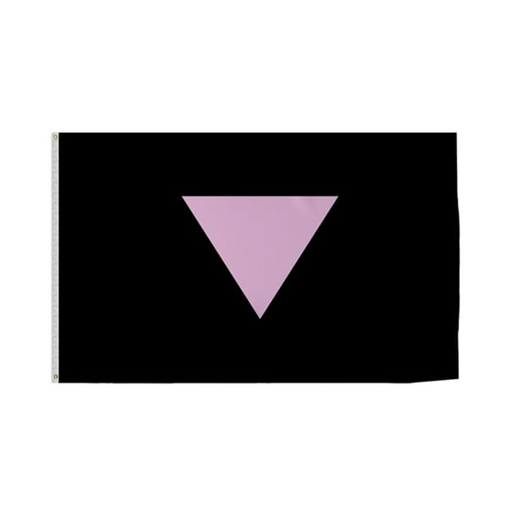 Promopatriot Large Pink Triangle Pride Flag 6x10 Ft Printed 200D Nylon Brass Grommets Stitched Edges - Pride Banner for Indoor/Outdoor