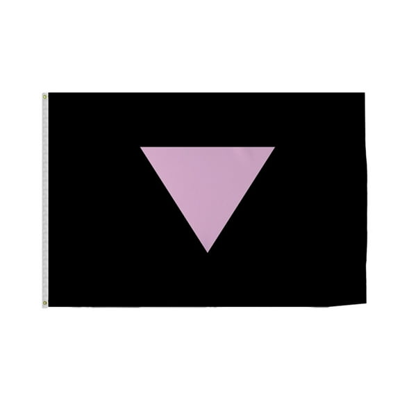 Promopatriot Large Pink Triangle Pride Flag 8x12 Ft Printed 200D Nylon Rope Thimble Brass Grommet Stitched Edges Fade Proof Sharp Colors - Large Size Outdoor Pride flag