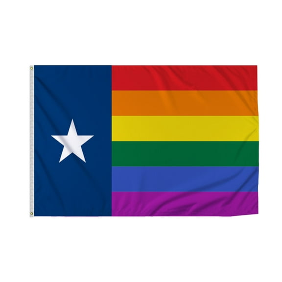 Promopatriot Large Texas Pride Flag 8x12 Ft Printed 200D Nylon Rope Thimble Brass Grommet Stitched Edges Fade Proof Sharp Colors - Large Size Outdoor Pride flag