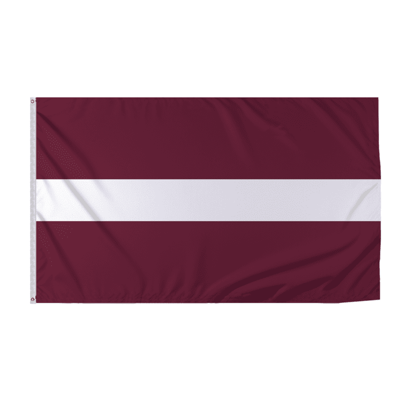 Promopatriot Latvia Country Flag 8x12 ft - 200D Nylon - Rope Thimble & 1 Brass Grommet - Fade Proof Outdoor Long Lasting All Weather Flag