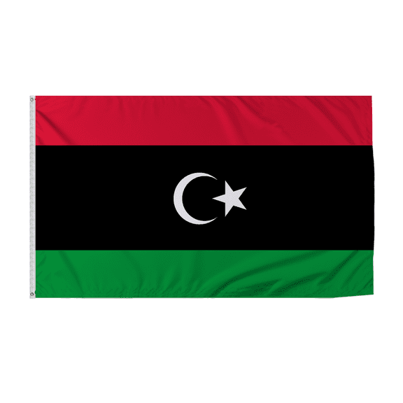 Promopatriot Libya Country Flag 6x10 Ft Outdoor Nylon Double Stitched Edges Canvas Header Brass Grommets Fade Resistant & Vivid Colors