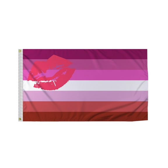 Promopatriot Lipstick Lesbian Pride Boat Nautical Flag 12x18 Inch Printed 200D Nylon - Brass Grommets Fade Proof Vivid Colors