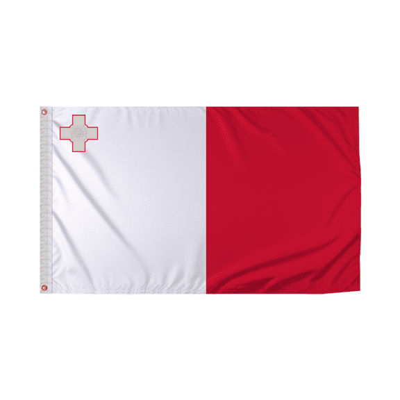 Promopatriot Malta Country Flag 3x5 Ft Outdoor Nylon Double Stitched Edges Canvas Header Brass Grommets 3'x5' Malta