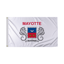 Promopatriot Mayotte Country Flag 3x5 Ft Outdoor Nylon Double Stitched Edges Canvas Header Brass Grommets 3'x5' Mayotte
